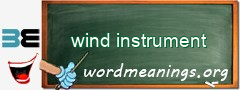 WordMeaning blackboard for wind instrument